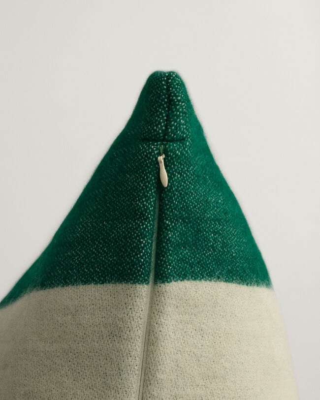 Housse de coussin en laine rayée