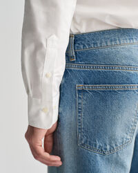 Chemise slim fit en popeline stretch