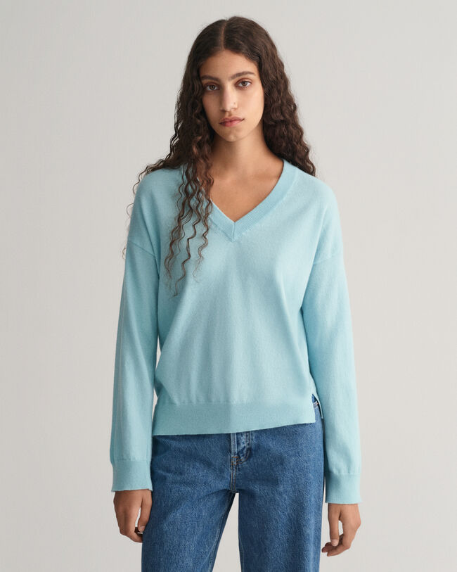 Pull col V en laine d'agneau ultrafine