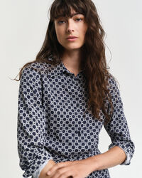 Robe-chemise à imprimé géométrique
