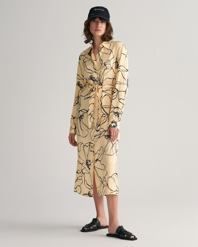 Robe-chemise à motif Line Drawing