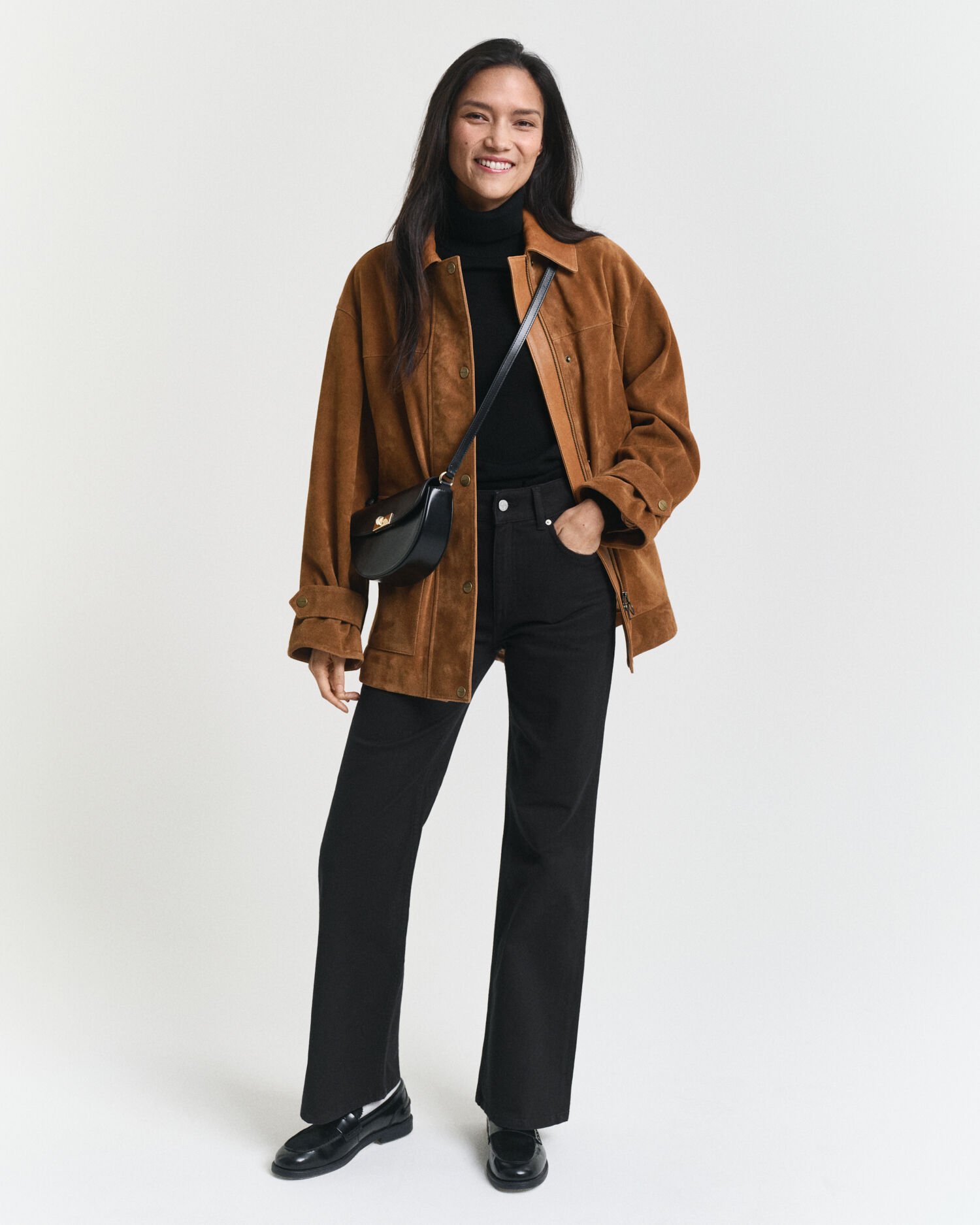 Jean slim fit évasé noir