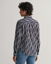 Chemise regular fit en voile de coton Chain Print
