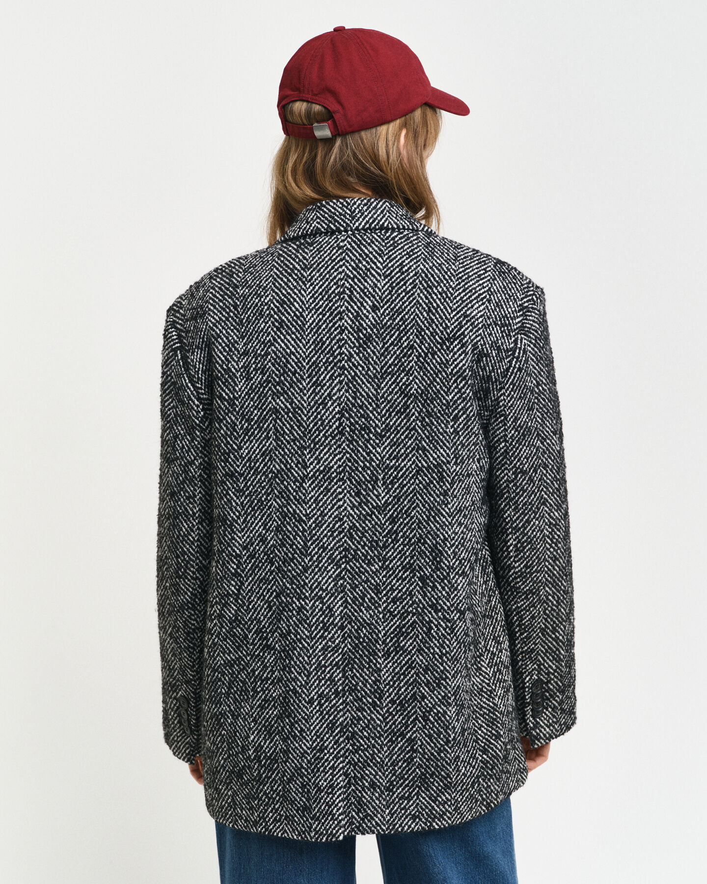 Veste blazer relaxed fit à chevrons