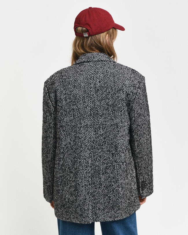 Veste blazer relaxed fit à chevrons