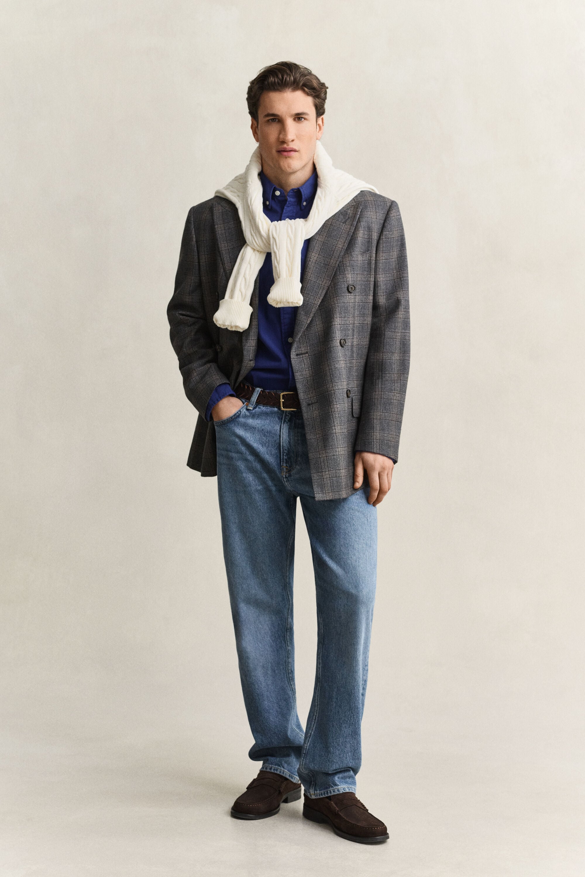 Chemise coupe regular en sergé