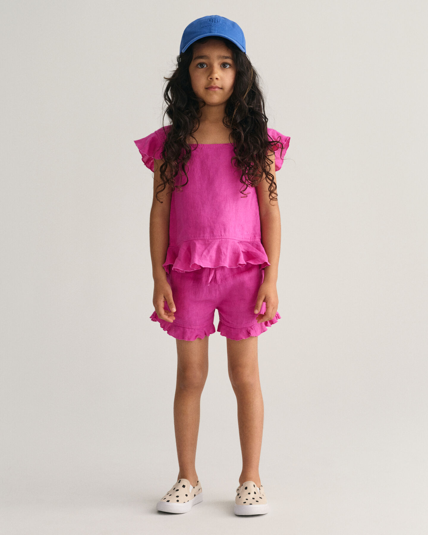 Short en lin volant&eacute; Girls