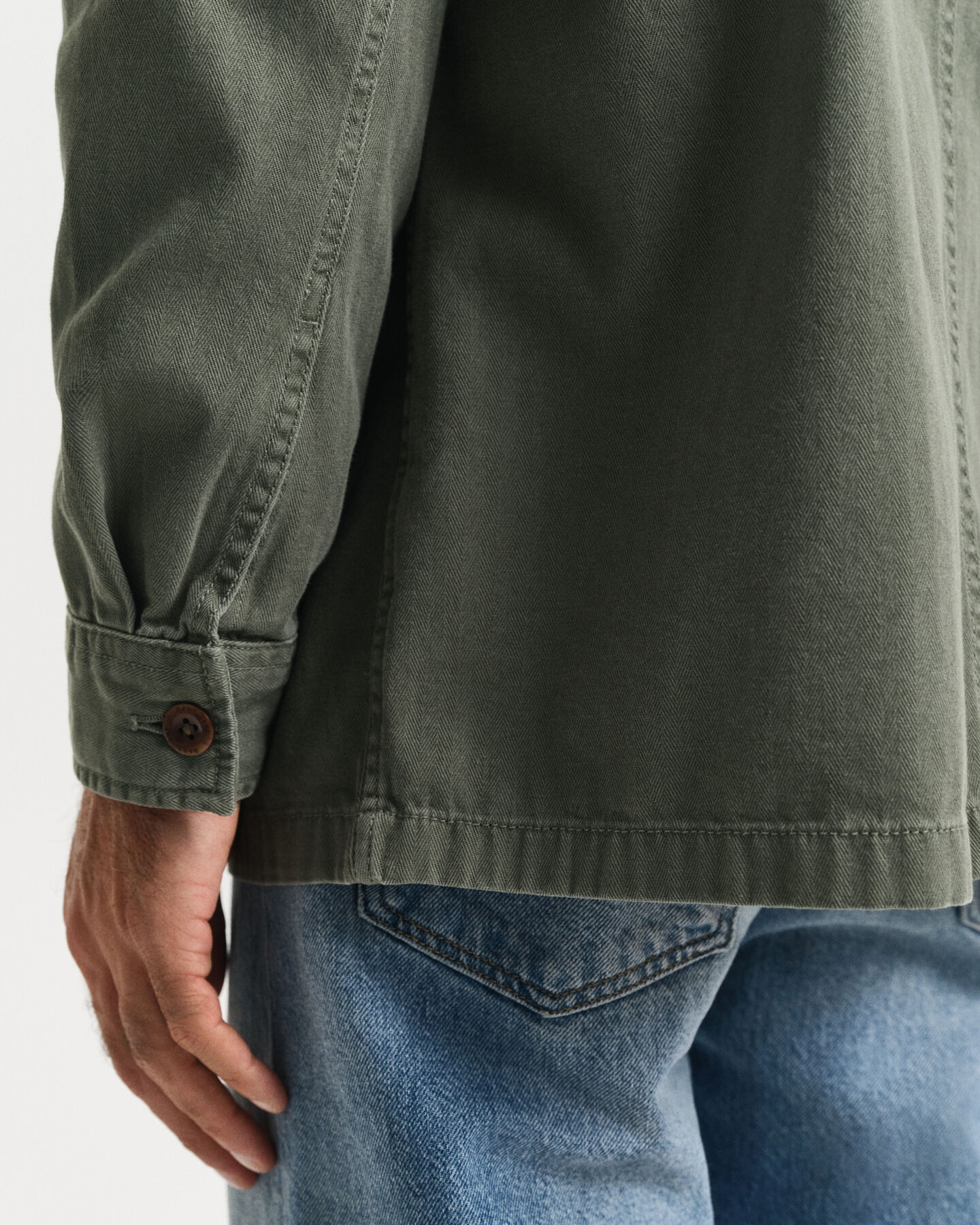 Surchemise regular fit à chevrons style workwear