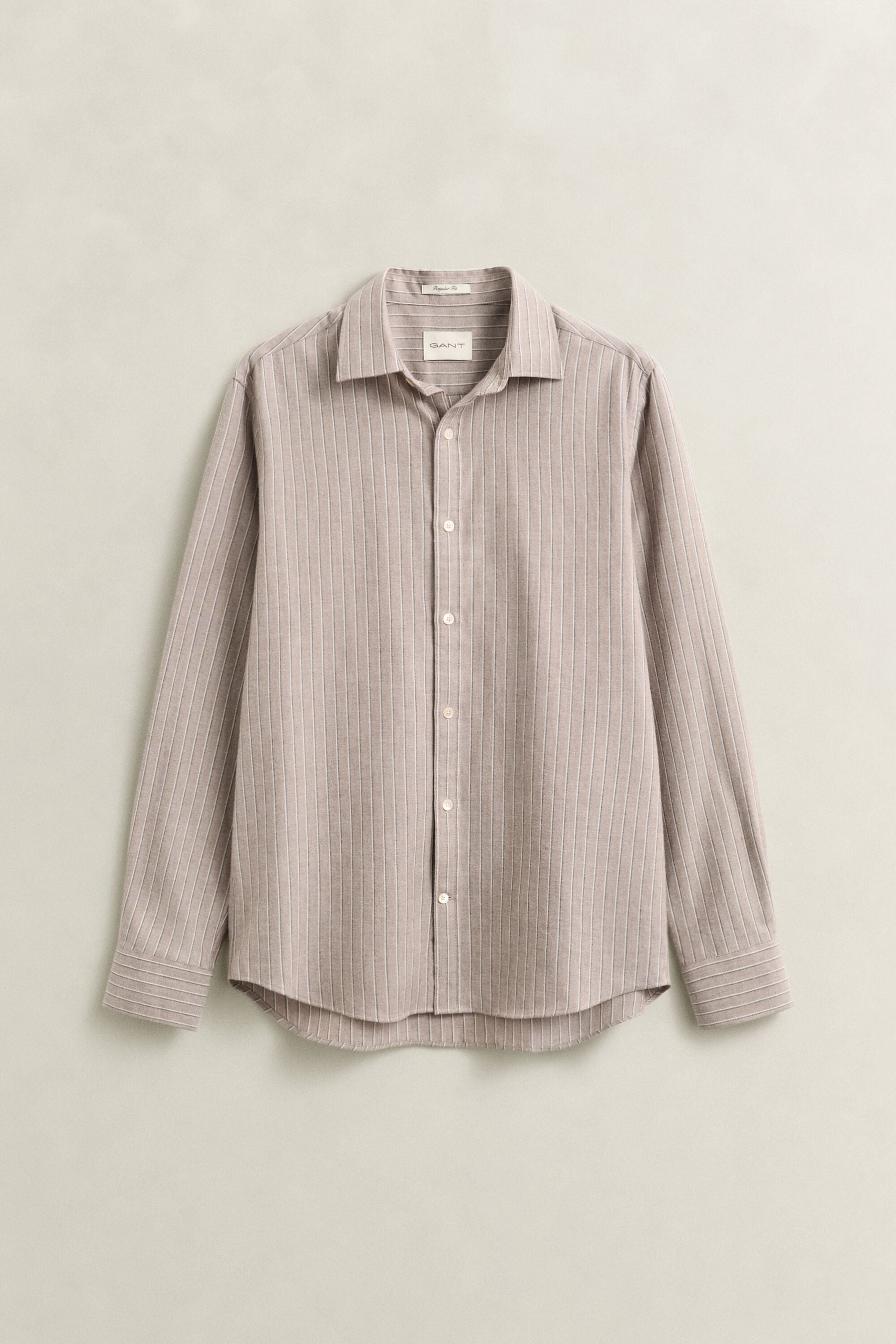Chemise en flanelle chinée à rayures