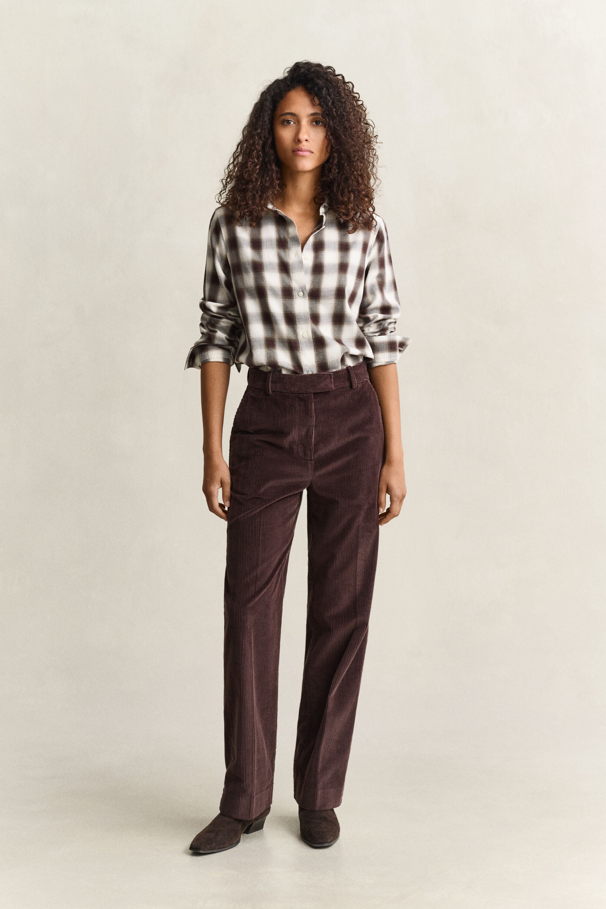 Pantalon habillé en velours côtelé