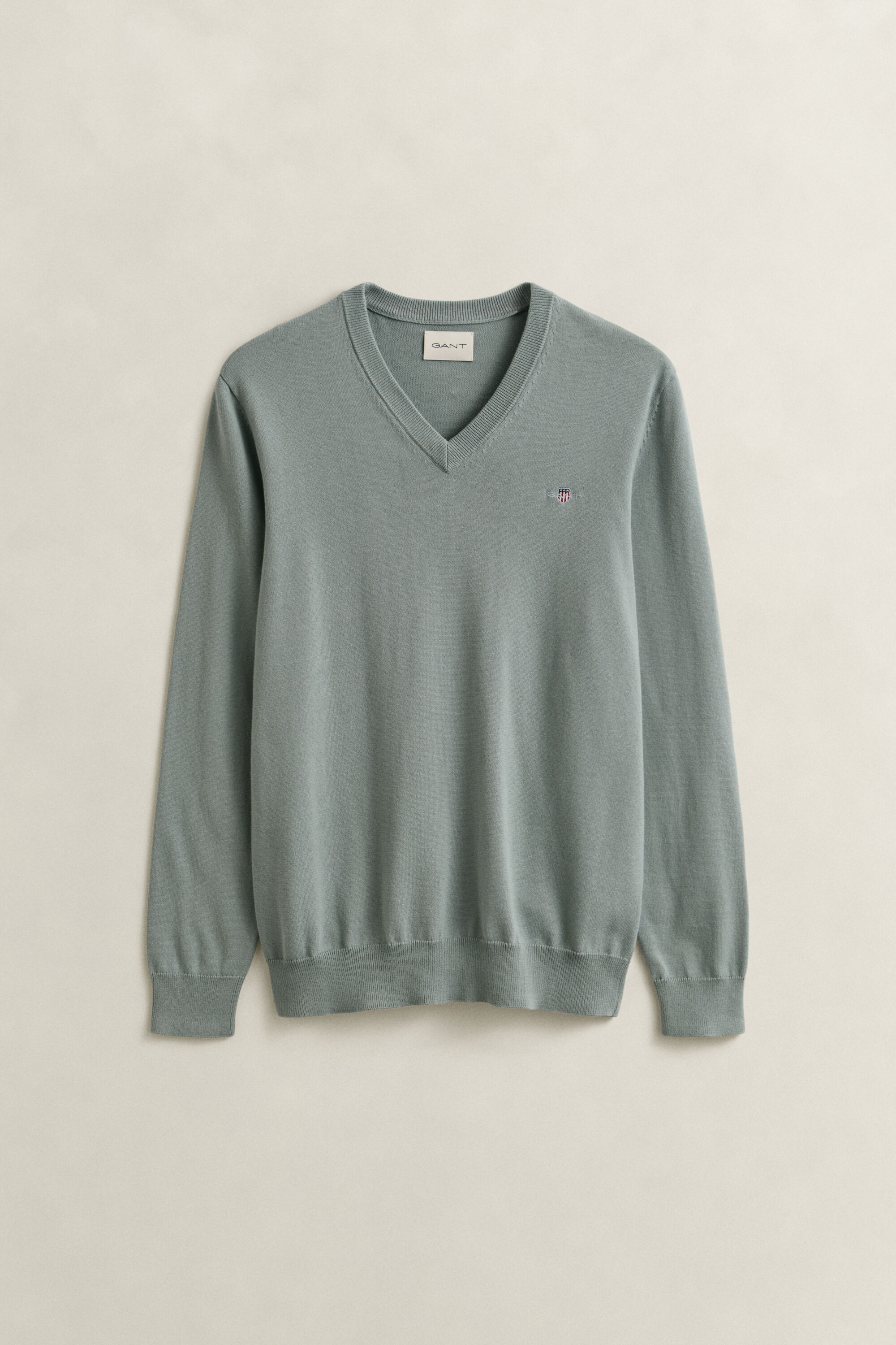 Pull col V en coton classique