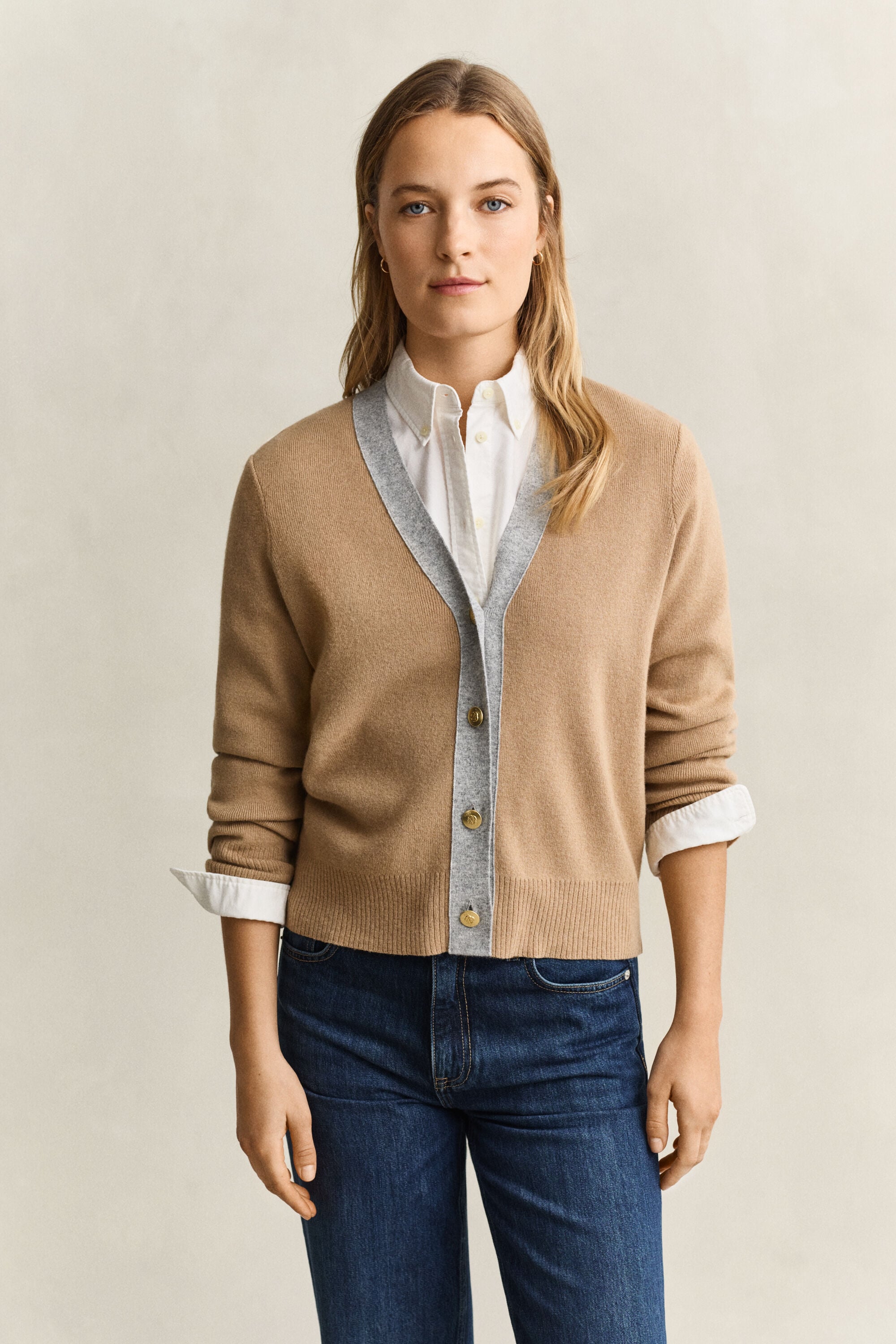 Cardigan de couleurs contrastées