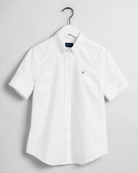 Chemise en coton Oxford stretch &agrave; manches courtes