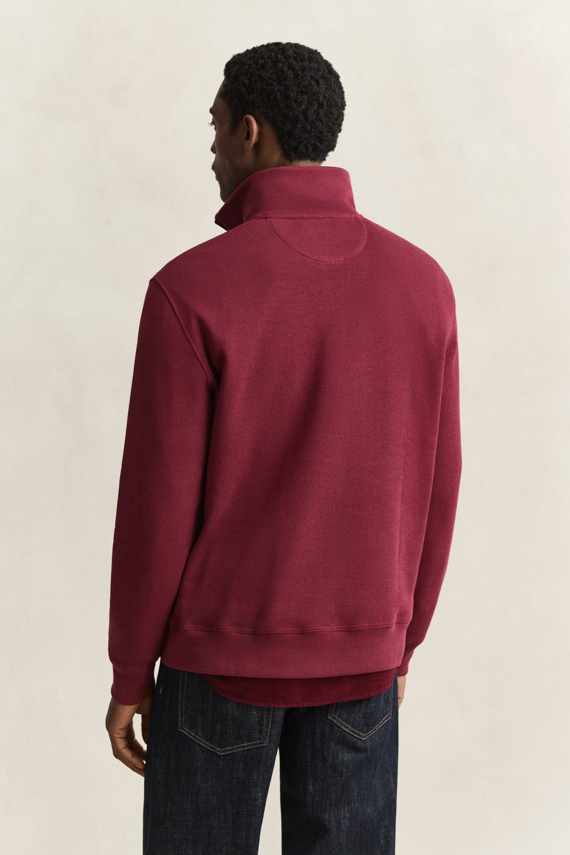 Sweat-shirt à demi-zip Sacker Rib