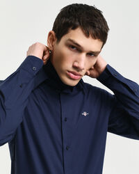 Chemise slim fit en popeline stretch