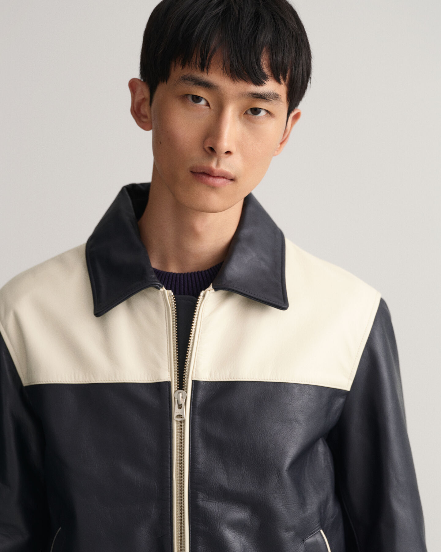 Veste courte en cuir