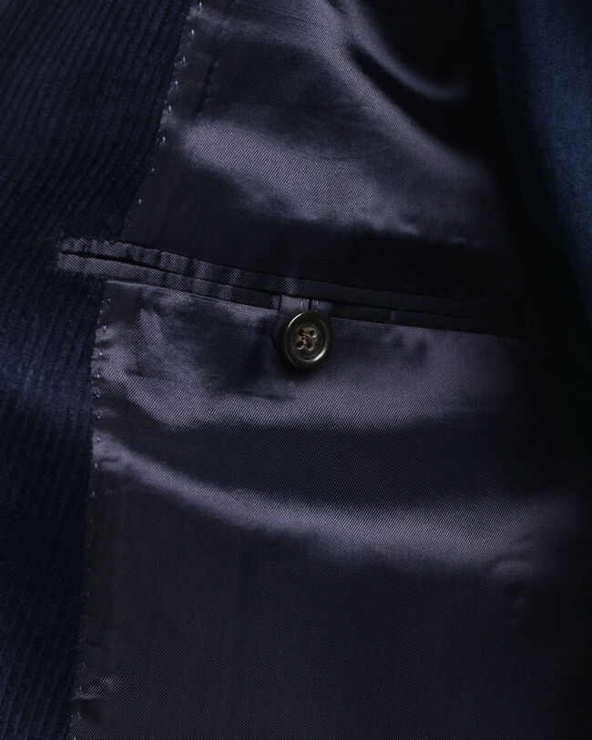 Veste de costume slim fit en velours côtelé