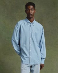 Chemise coupe ultra-ample indigo Luxury