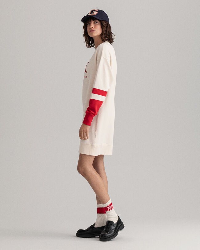 Robe en jersey &agrave; col ras du cou