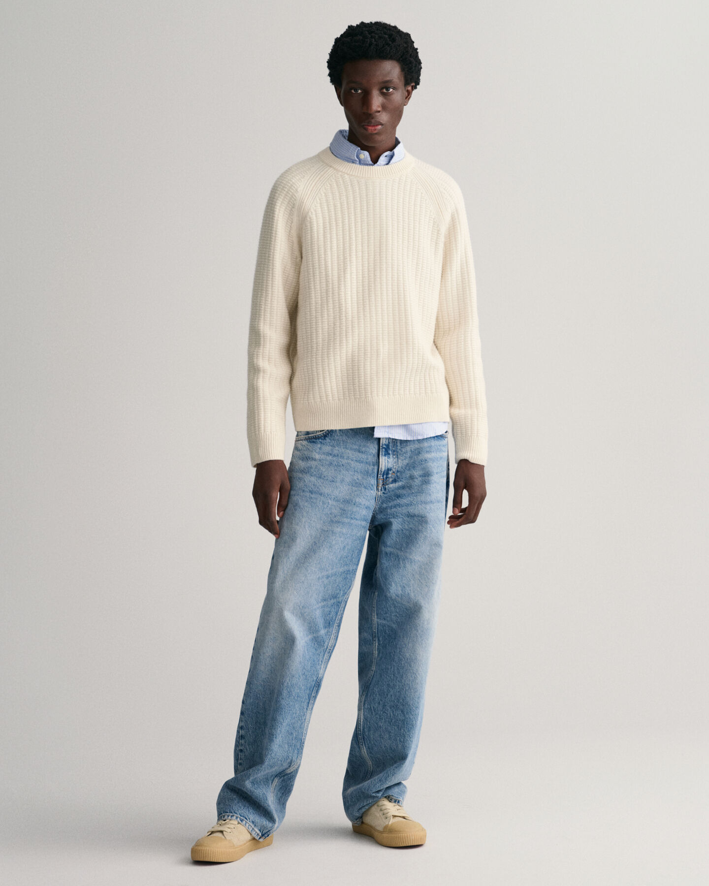 Pull ras du cou Textured