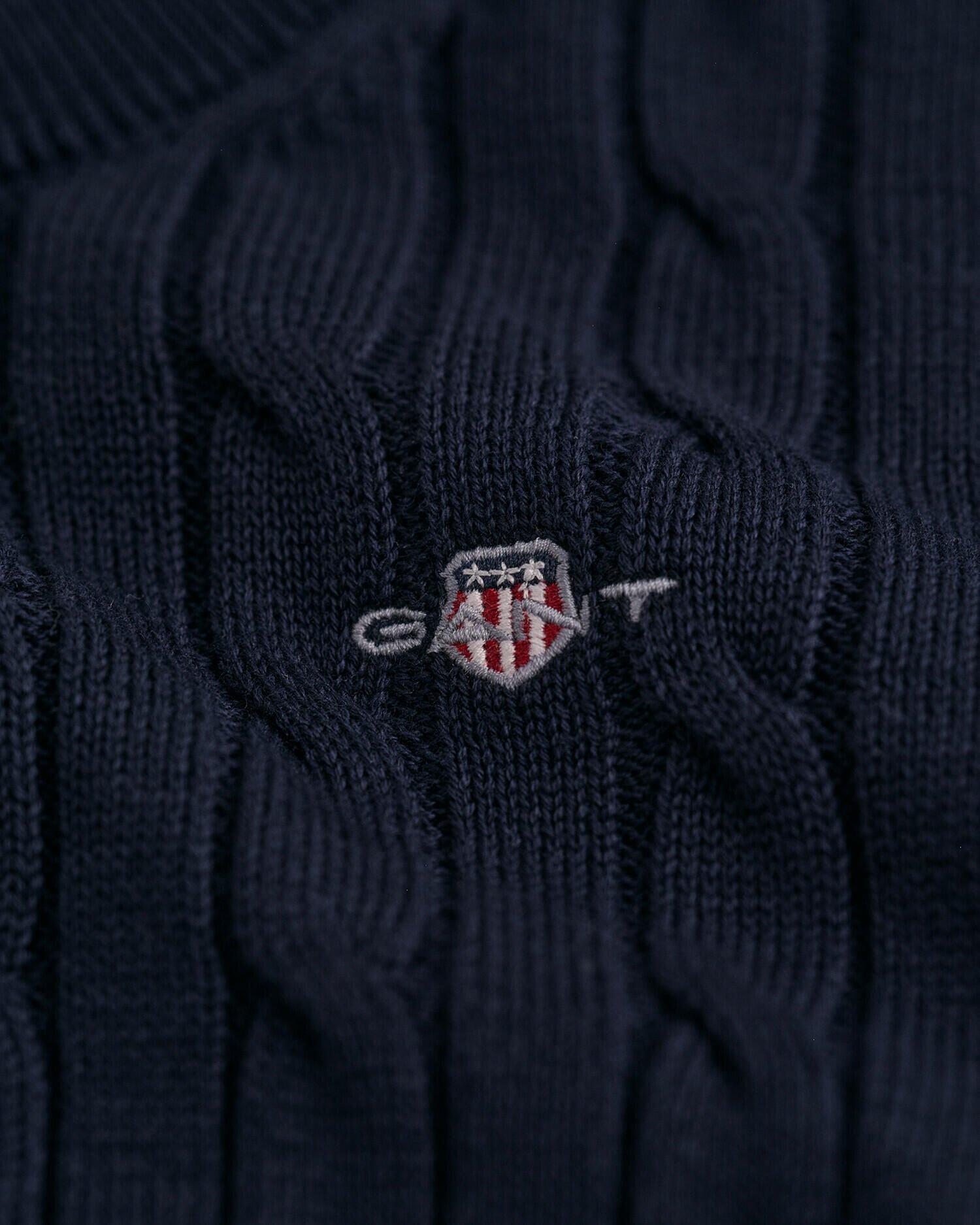 Pull col rond en maille de coton torsadée Shield Enfant