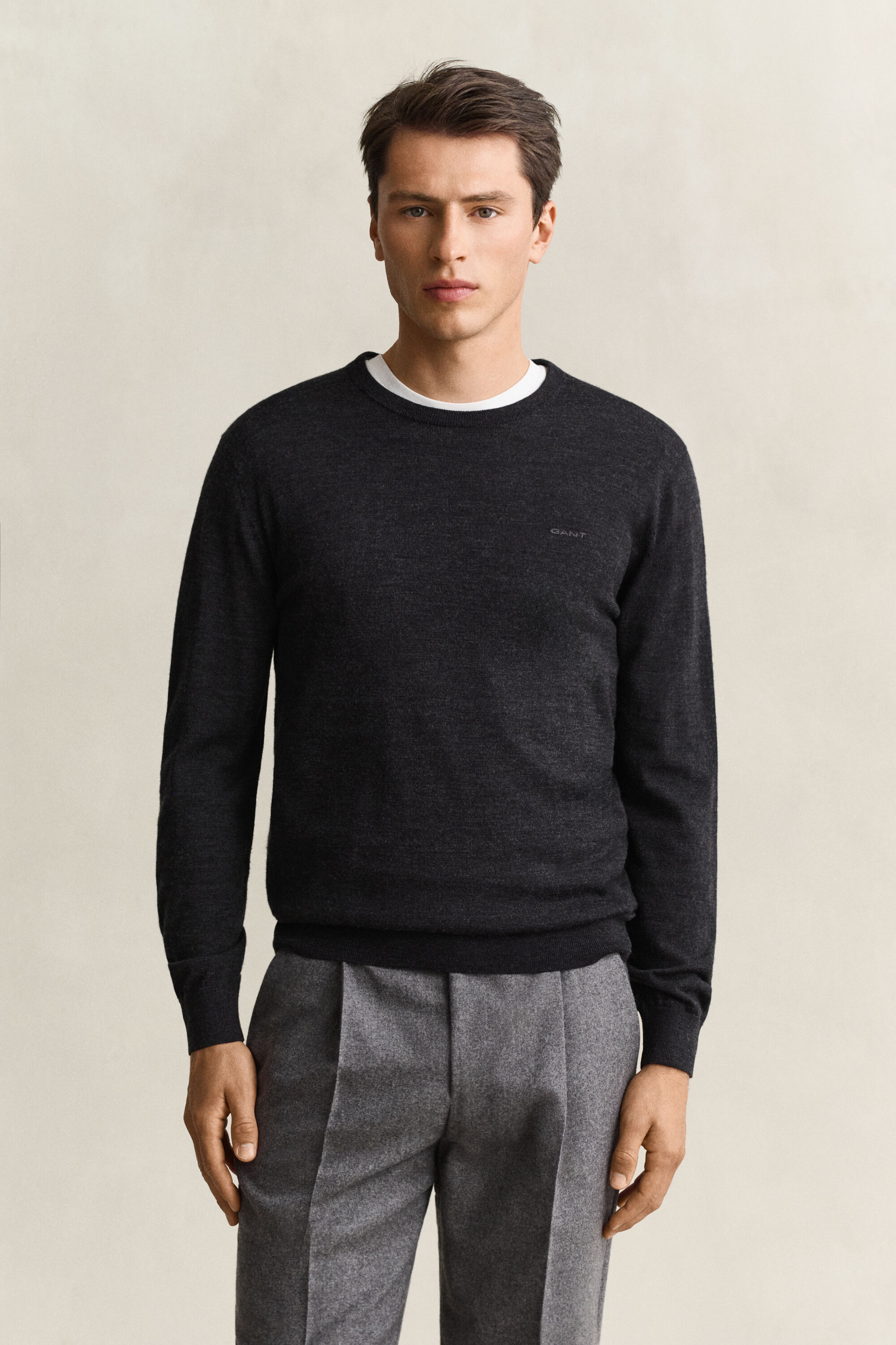 Pull col rond en laine mérinos