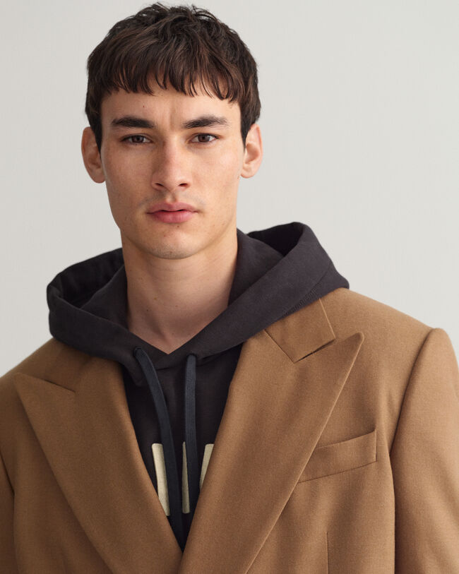 Veste blazer de costume ultra-ample en flanelle