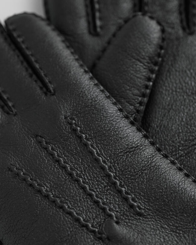 Gants en peau lainée