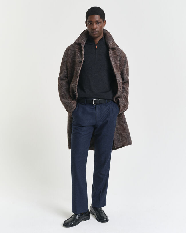 Pull à demi-zip en laine mérinos extrafine