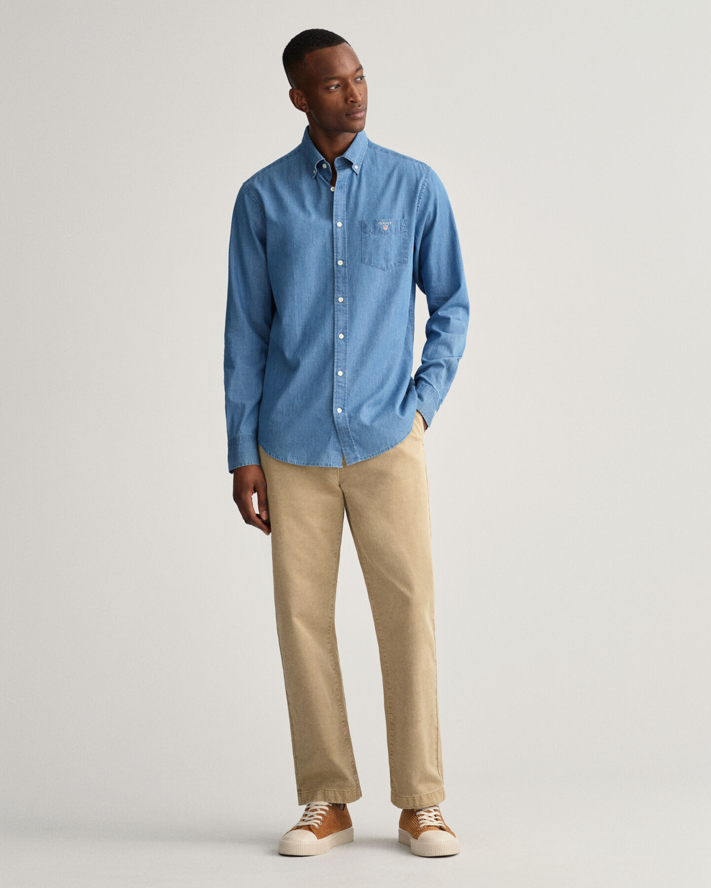 Chemise regular fit indigo