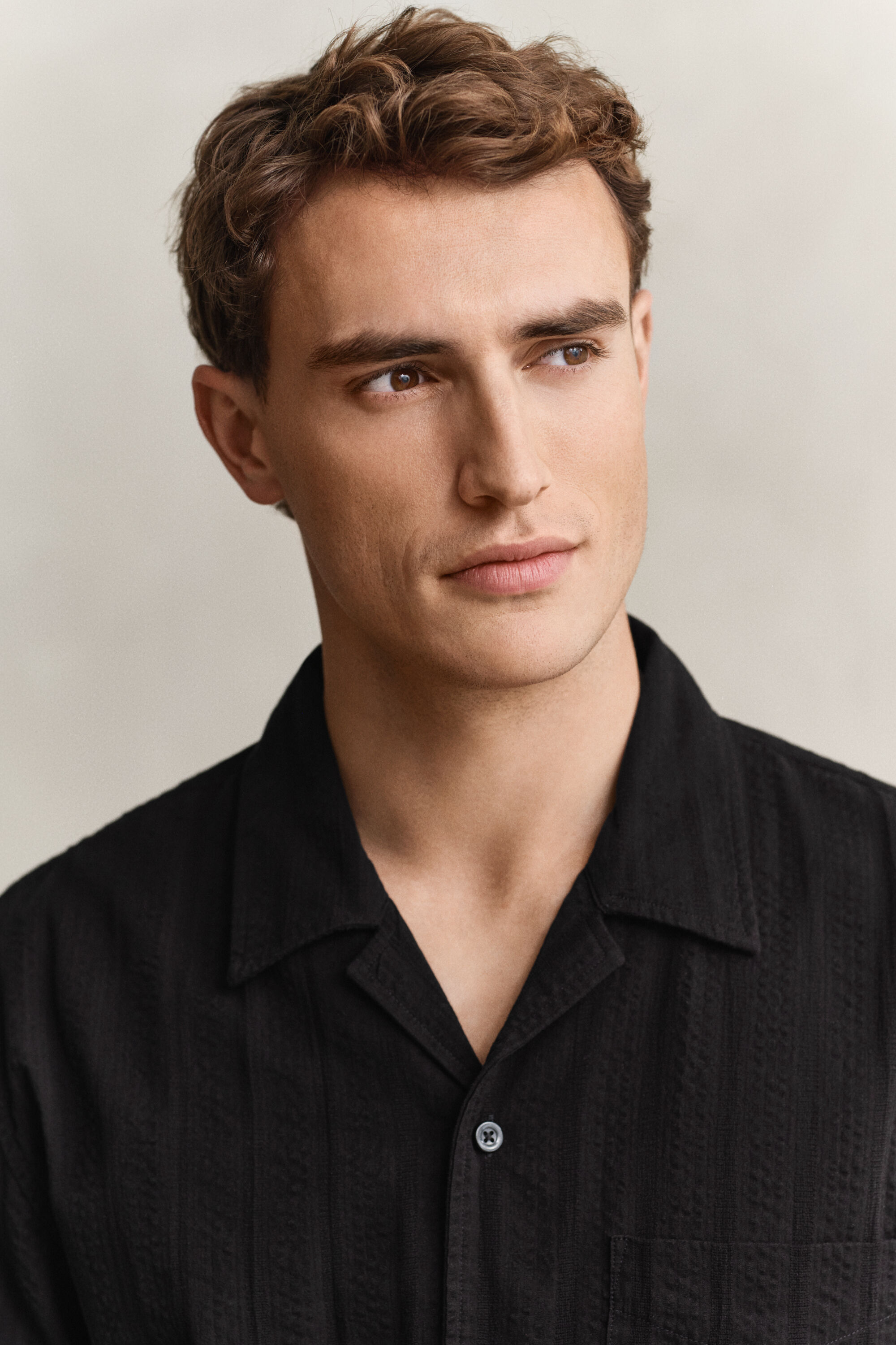 Chemise relaxed fit à rayures Dobby