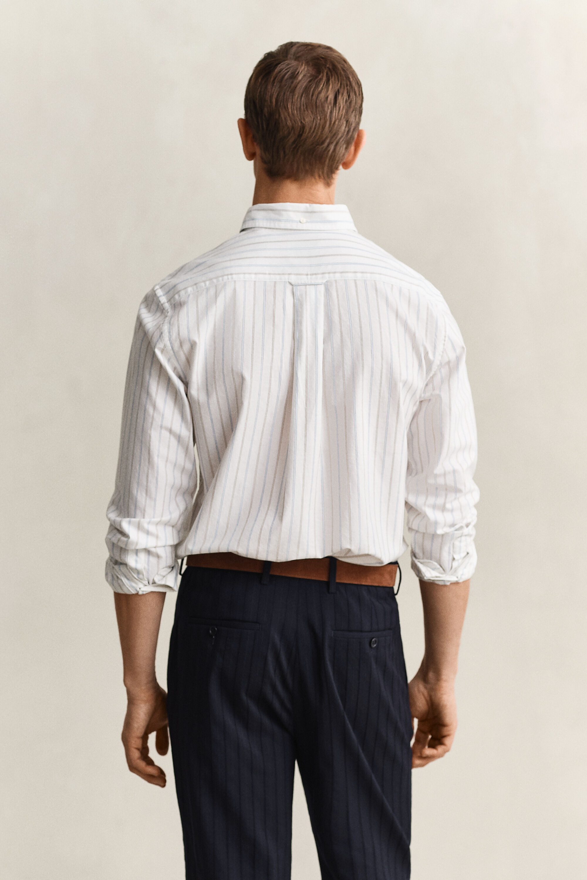 Chemise en coton Oxford classique à rayures