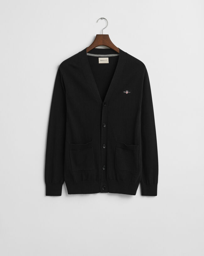 Cardigan col V en coton classique