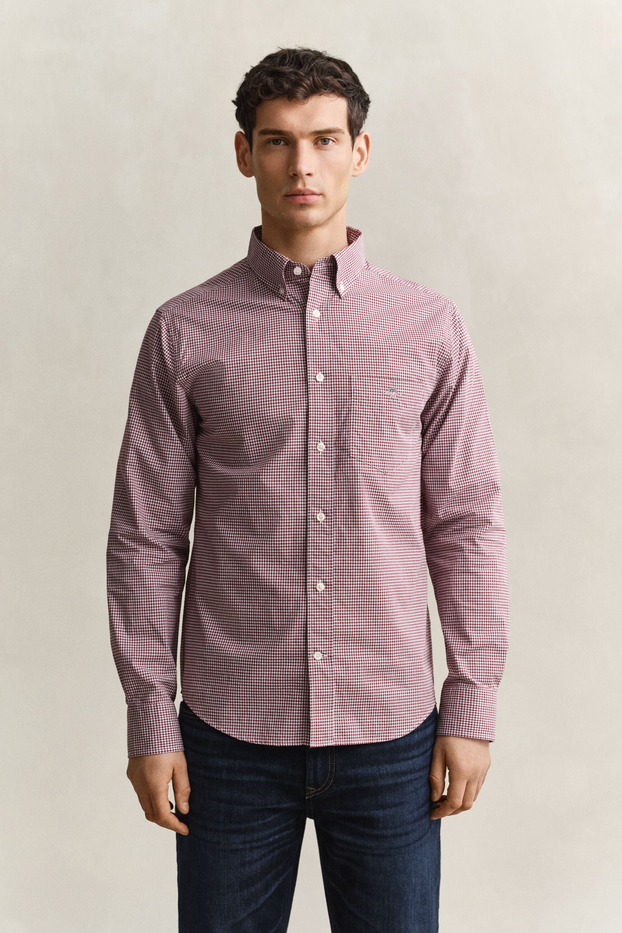 Chemise vichy en popeline classique