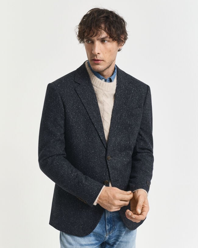 Veste de costume coupe slim en Donegal
