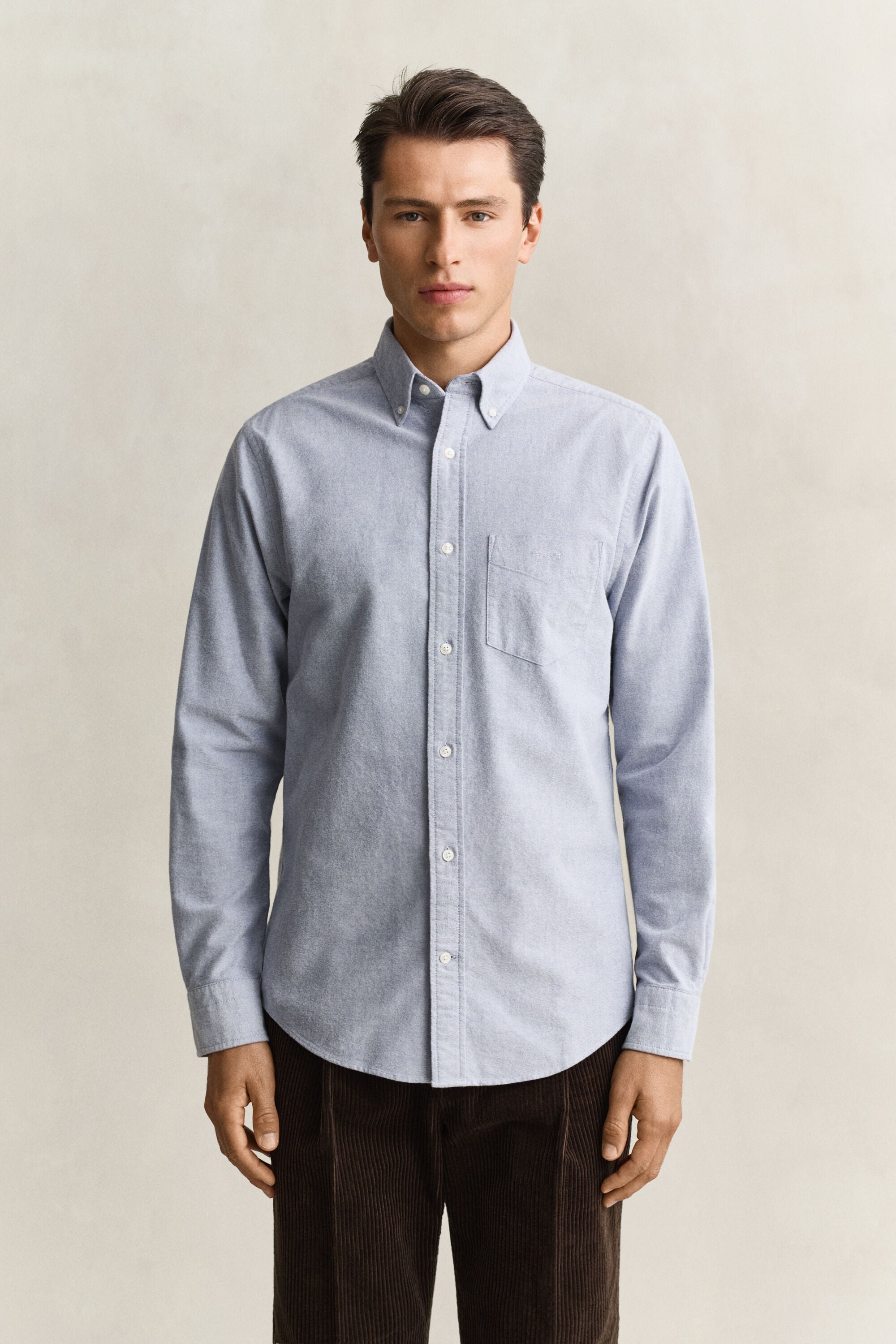 Chemise en coton Oxford brossé