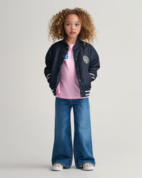 Haut en jersey &agrave; manches courtes avec imprim&eacute; GANT Girls