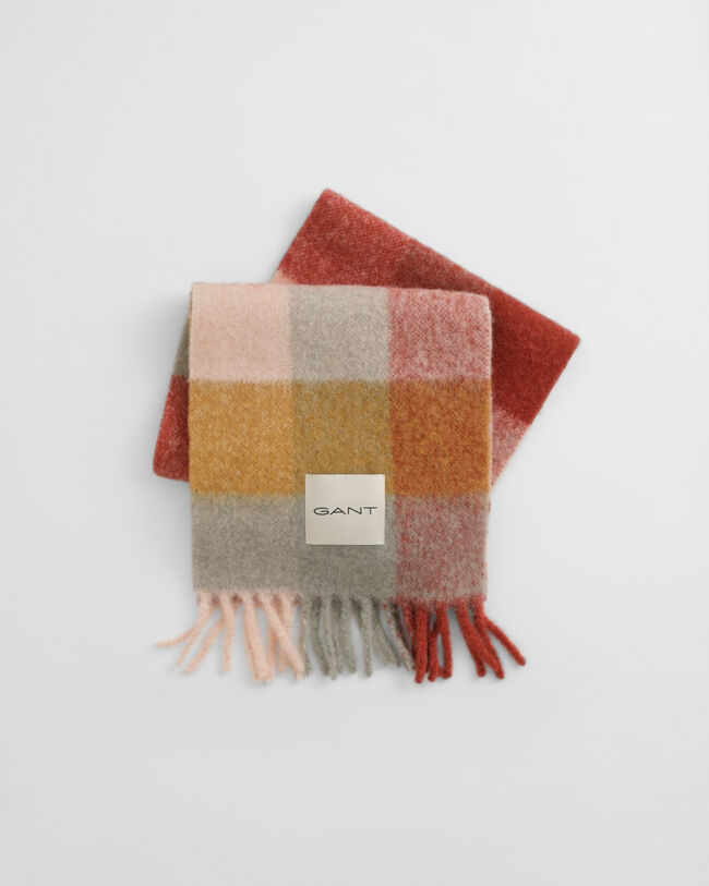 Écharpe en laine d'alpaga mélangée à carreaux