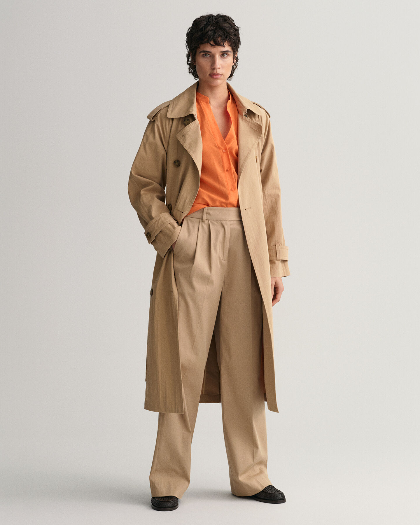 Chemisier relaxed fit en coton et soie