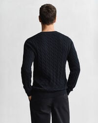 Pull col rond en maille de coton torsadée