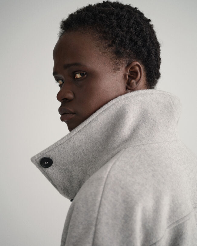 Veste courte en laine mélangée