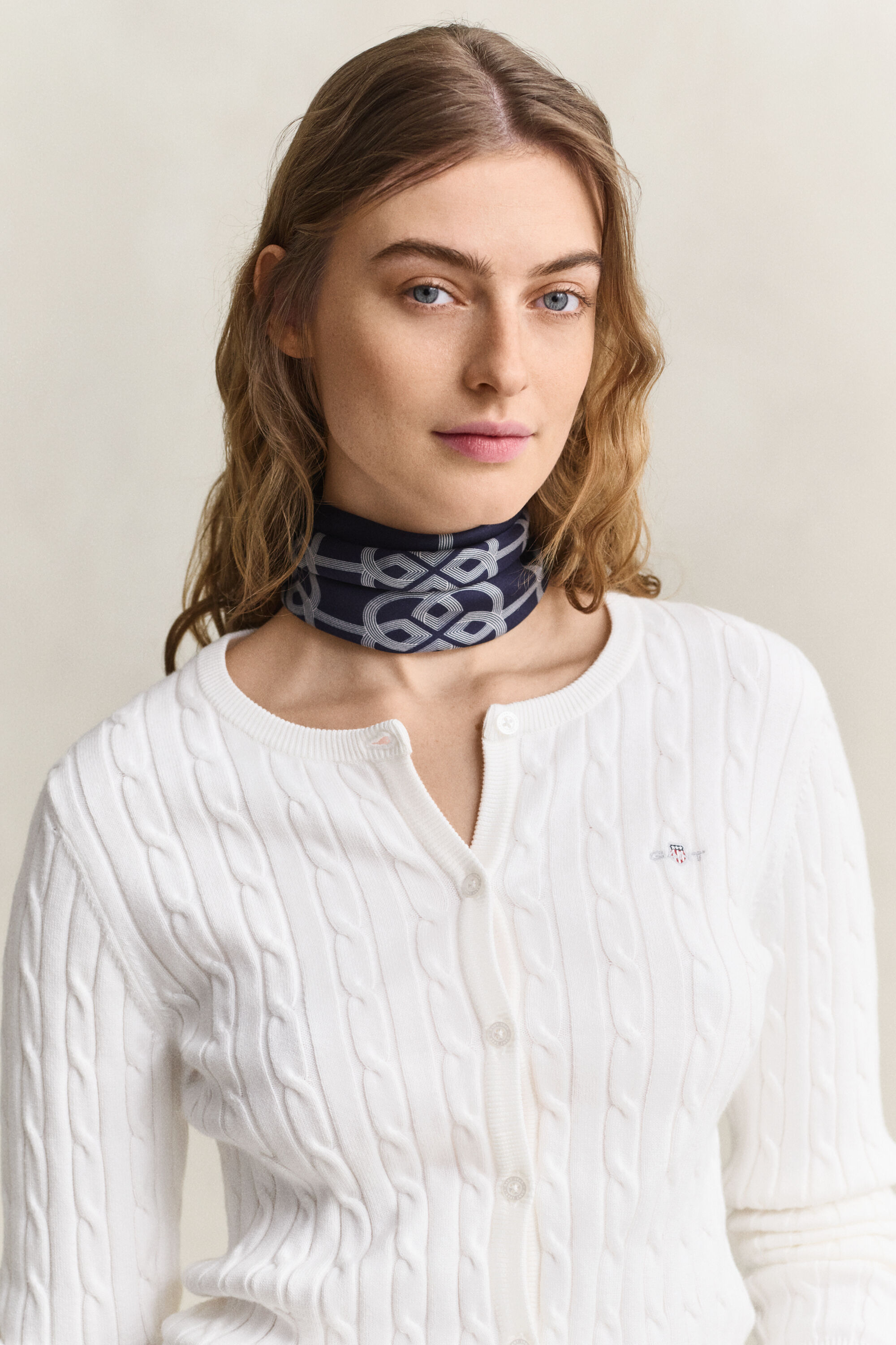 Cardigan en maille torsadée