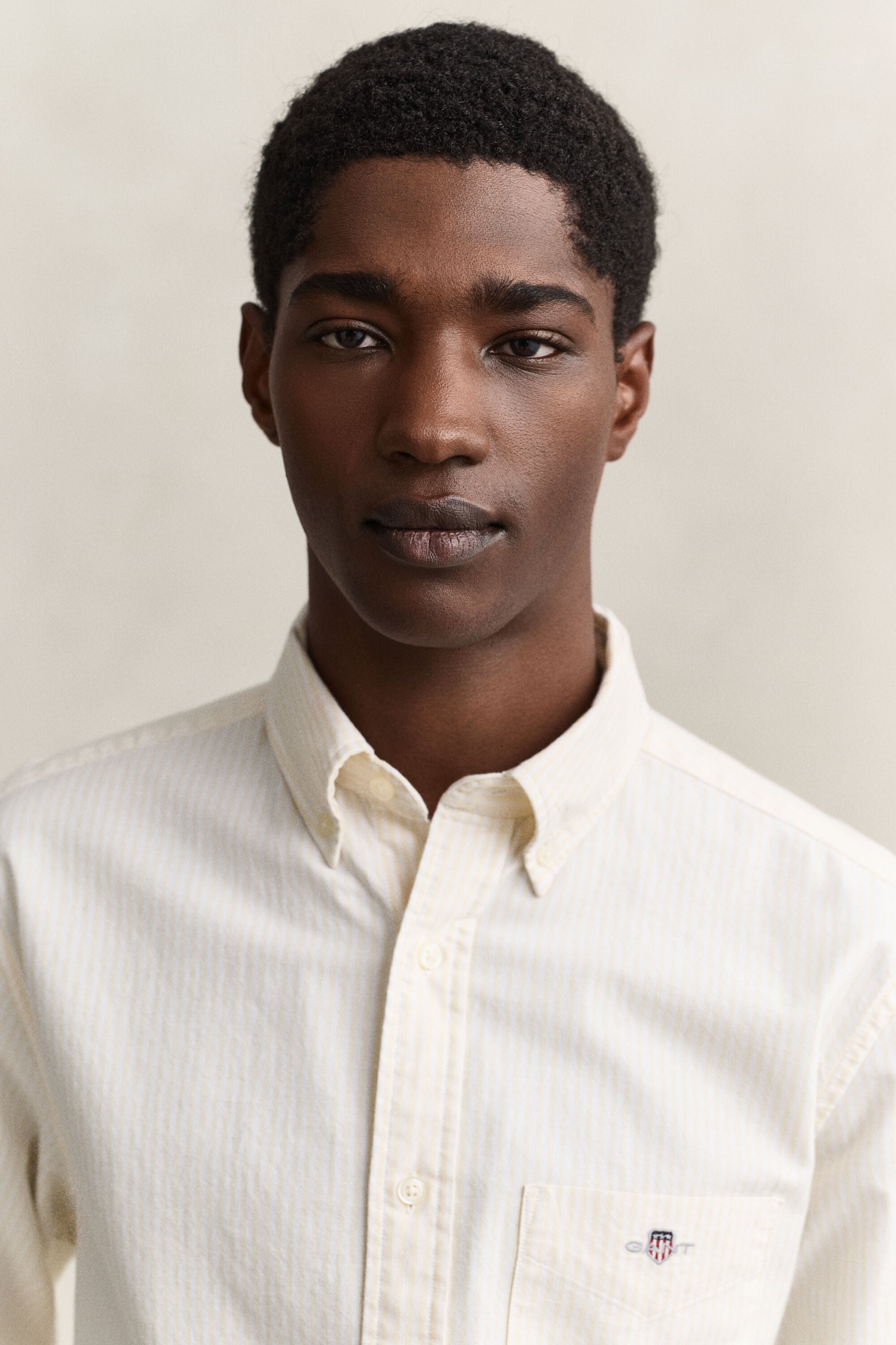 Chemise en coton Oxford classique à rayures Banker