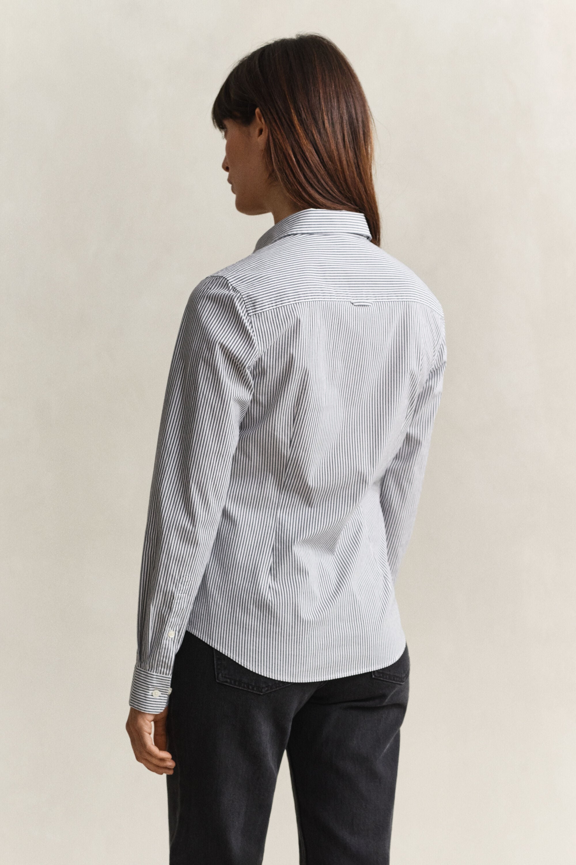 Chemise en popeline à rayures