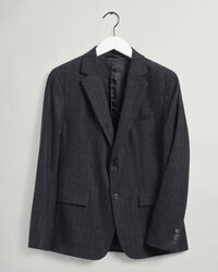 Veste blazer de costume en flanelle à carreaux