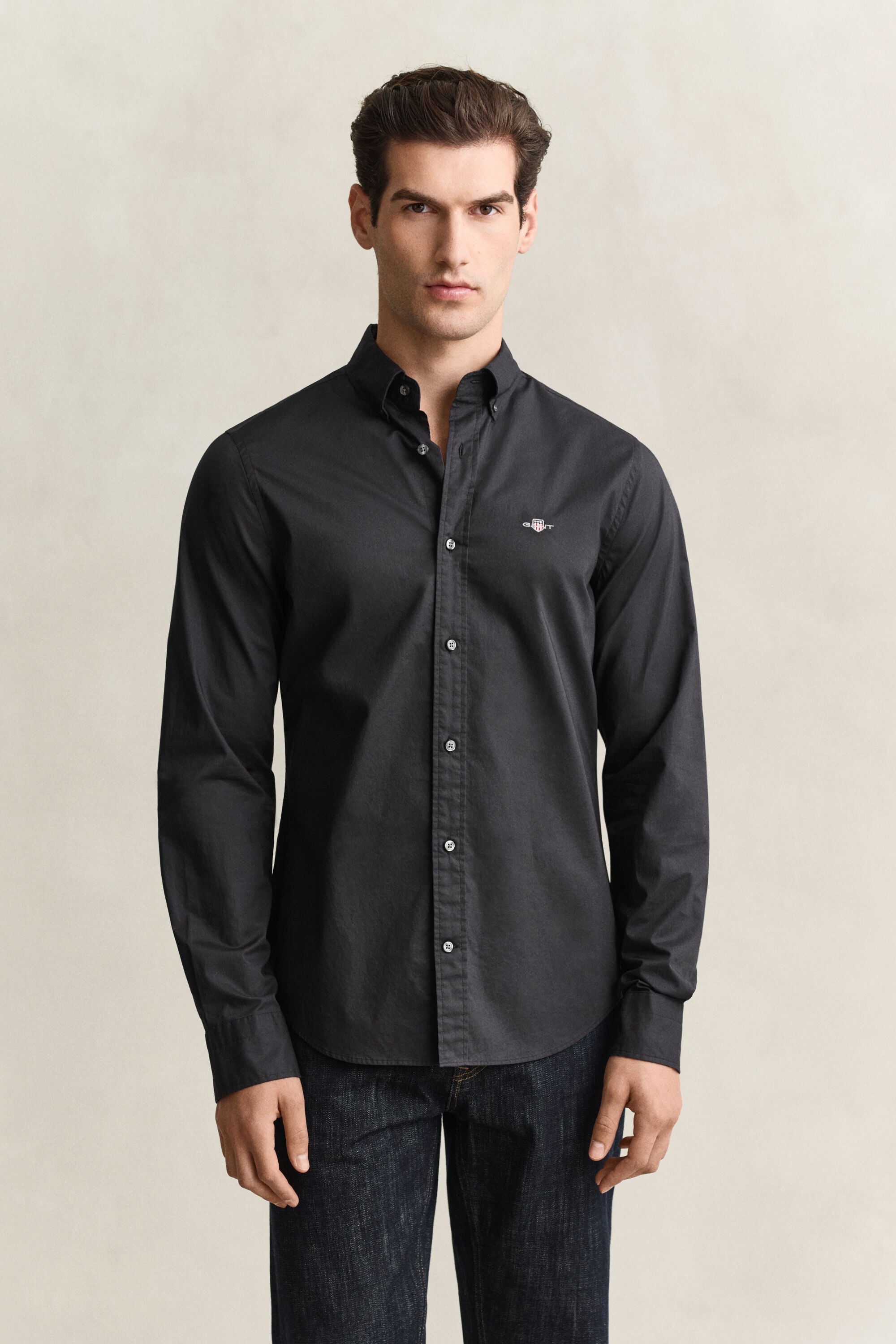 Chemise slim classique en popeline