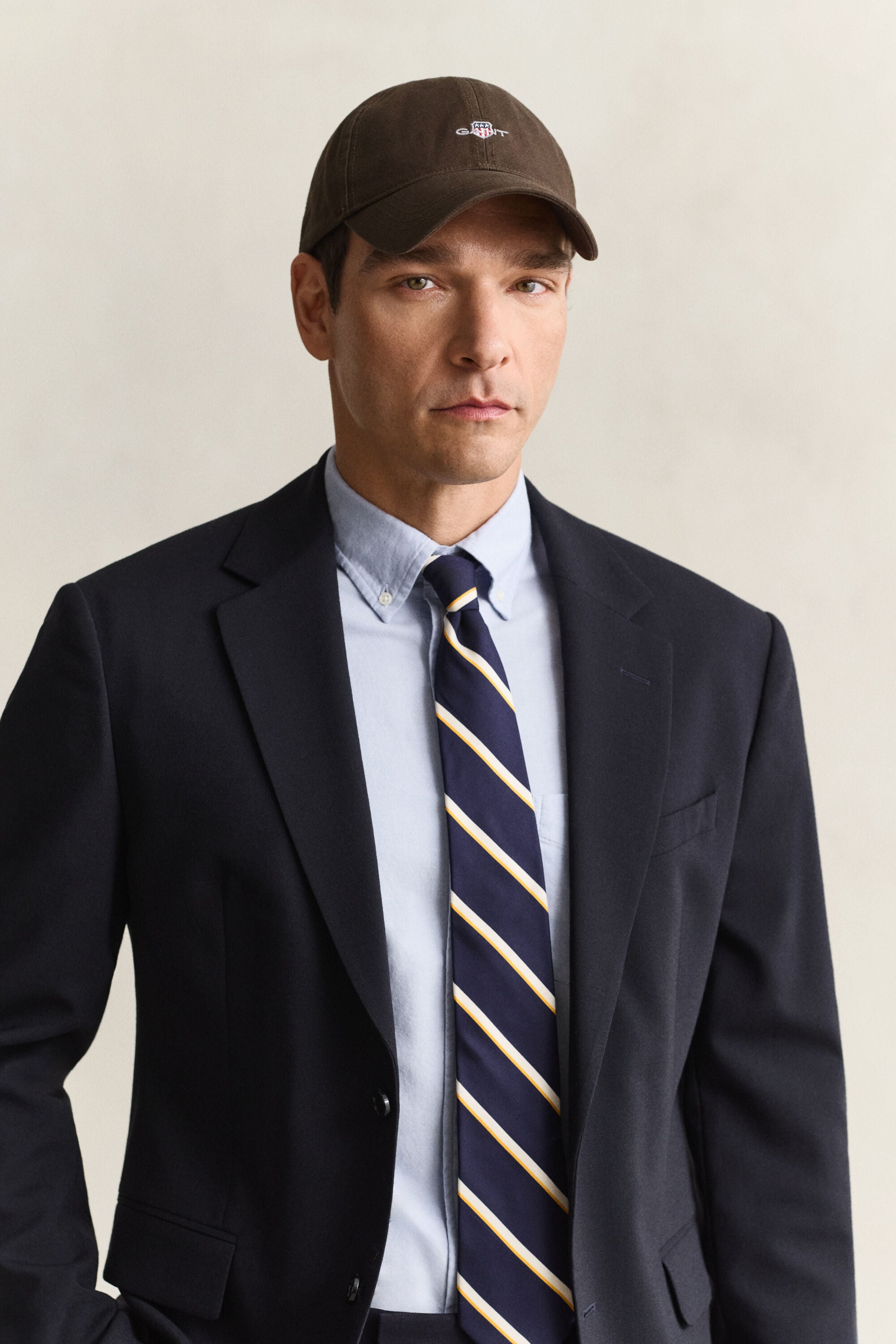 Casquette en sergé de coton avec écusson