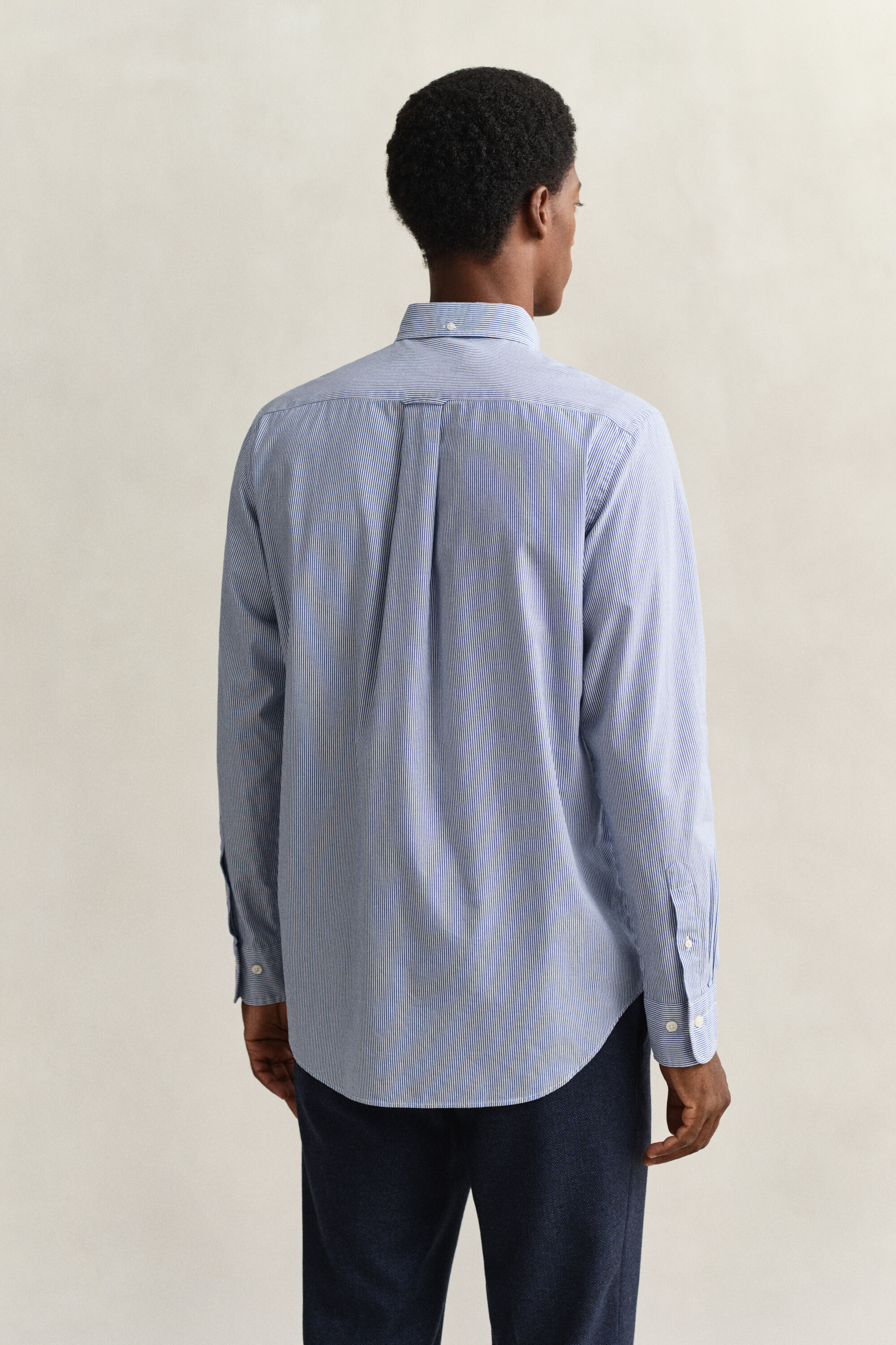 Chemise en popeline classique à rayures Banker