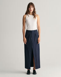 Jupe longue plissée à rayures tennis