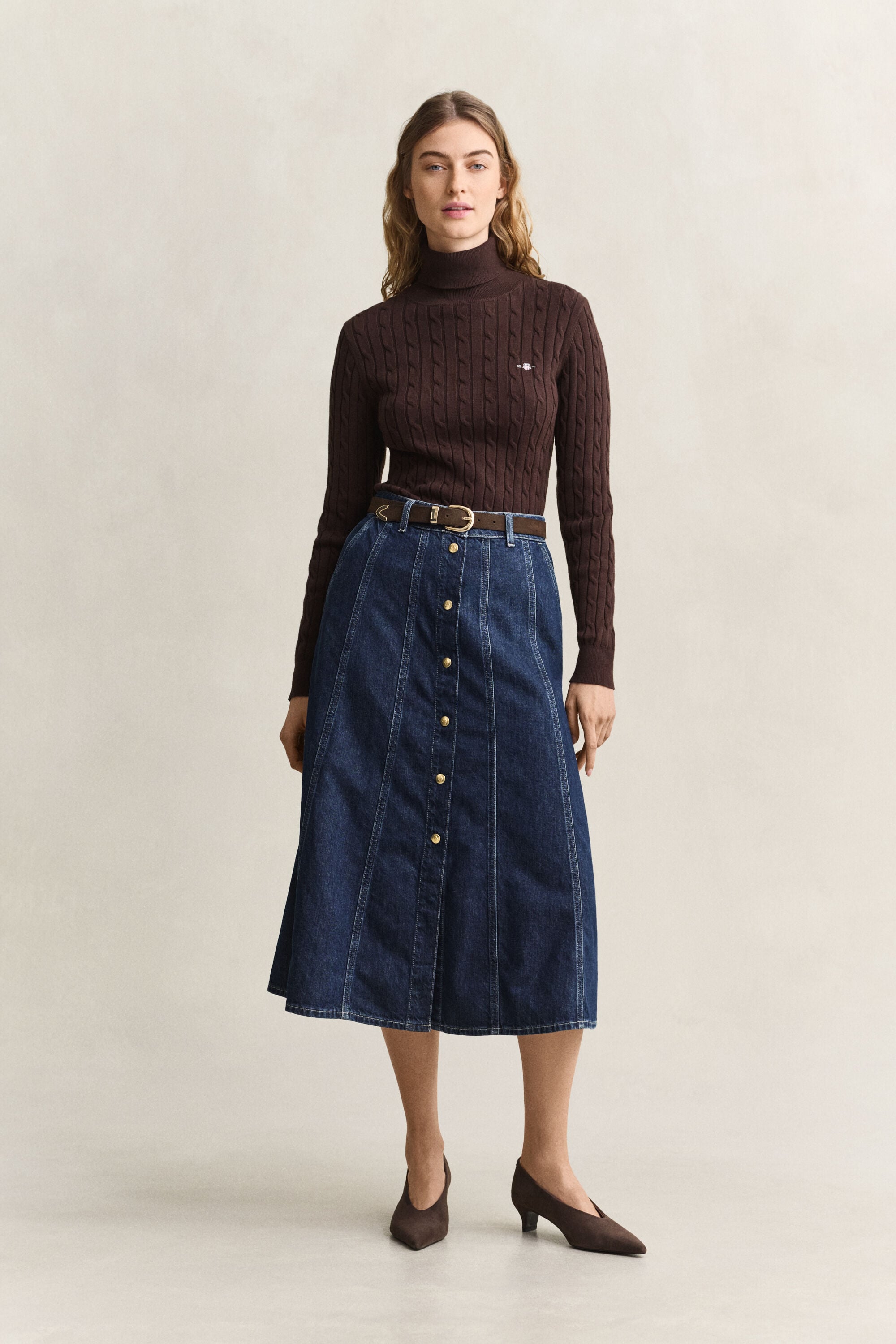 Jupe évasée en denim
